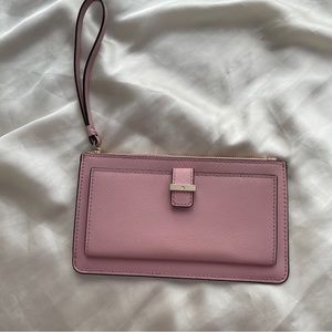 Kate Spade pink wristlet wallet